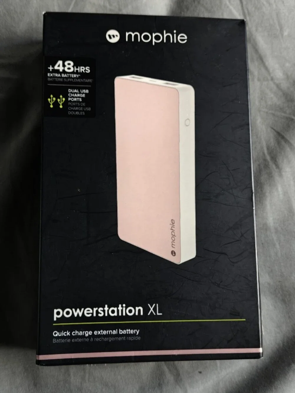 mophie Powerstation XL Portable Charger - Light Pink & White
